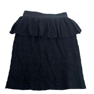 pins & needles anthropologie black peplum sweater skirt Size XS